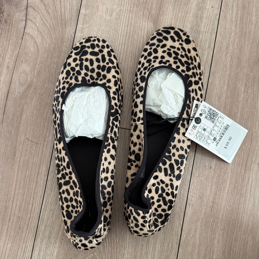 Zara Leopard Print Flats